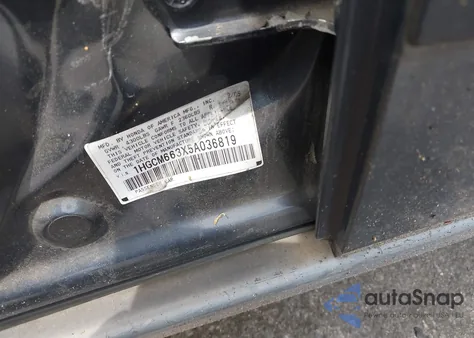 2005 Honda Accord 3.0 Lx из США, поврежденный, VIN 1HGCM663X5A036819